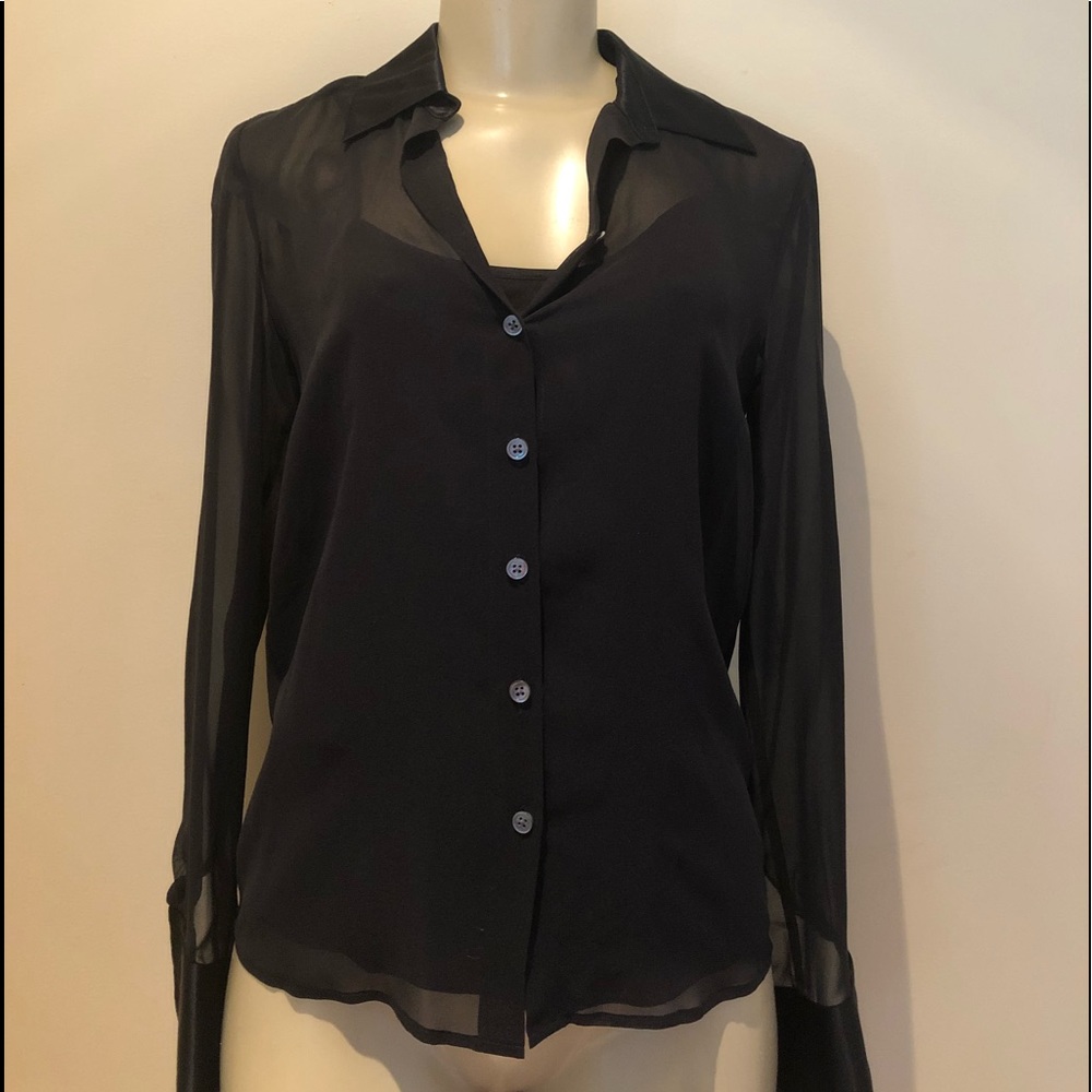 Dkny sheer blouse with camisole